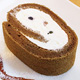 甘納豆のほうじ茶ロールケーキ